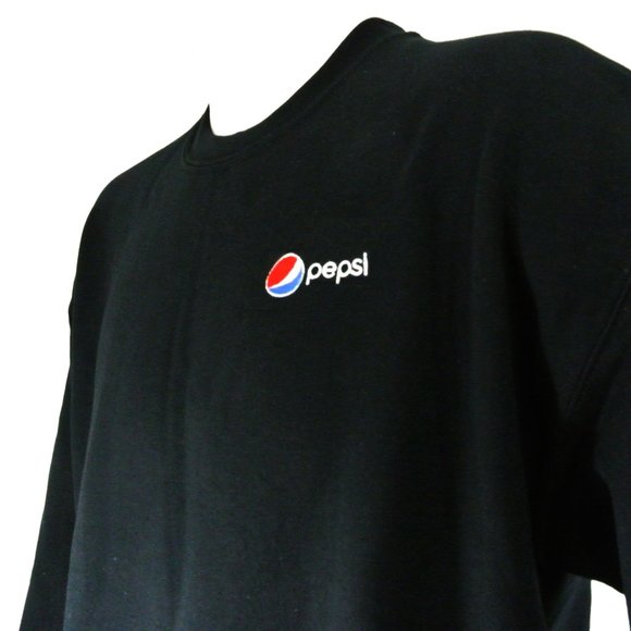PEPSI Cola Merchandising Employee Uniform Black Sweatshirt NEW Size XL - Picture 1 of 7